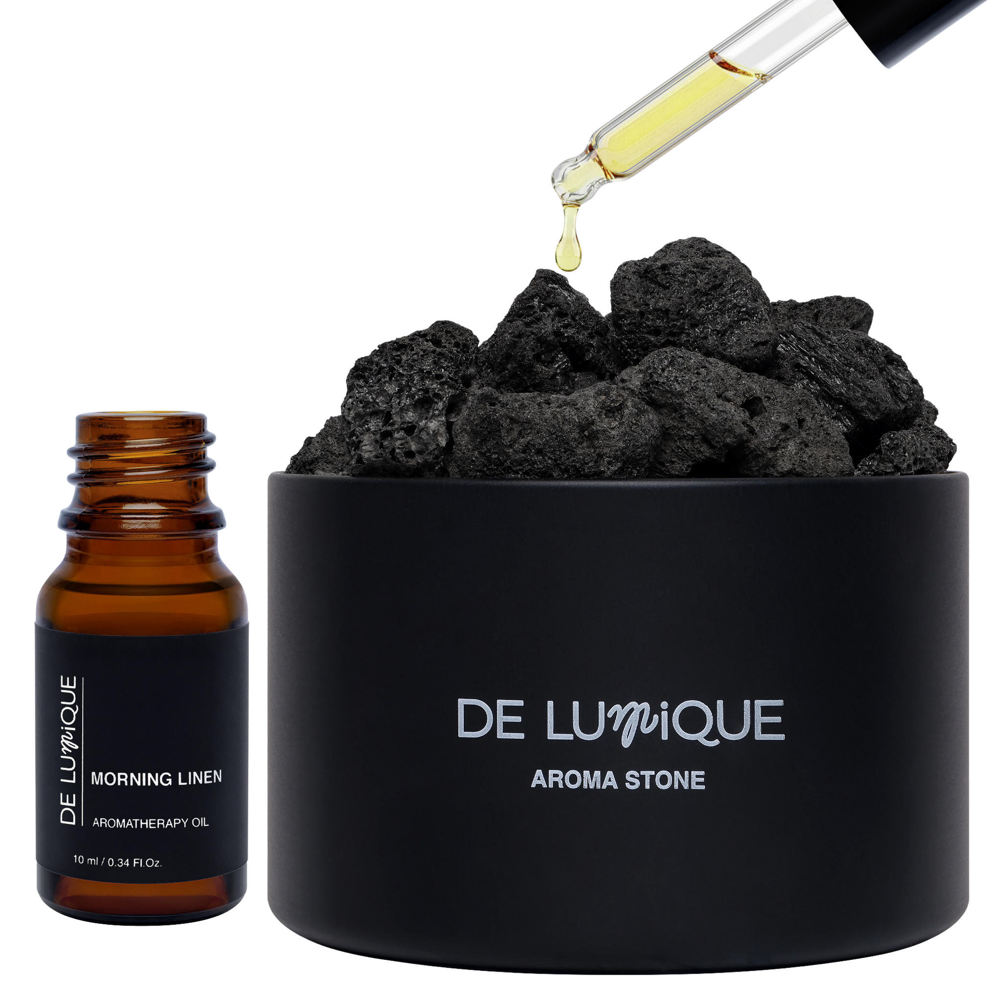 Aromatherapy Volcano Stone Set - Morning Linen