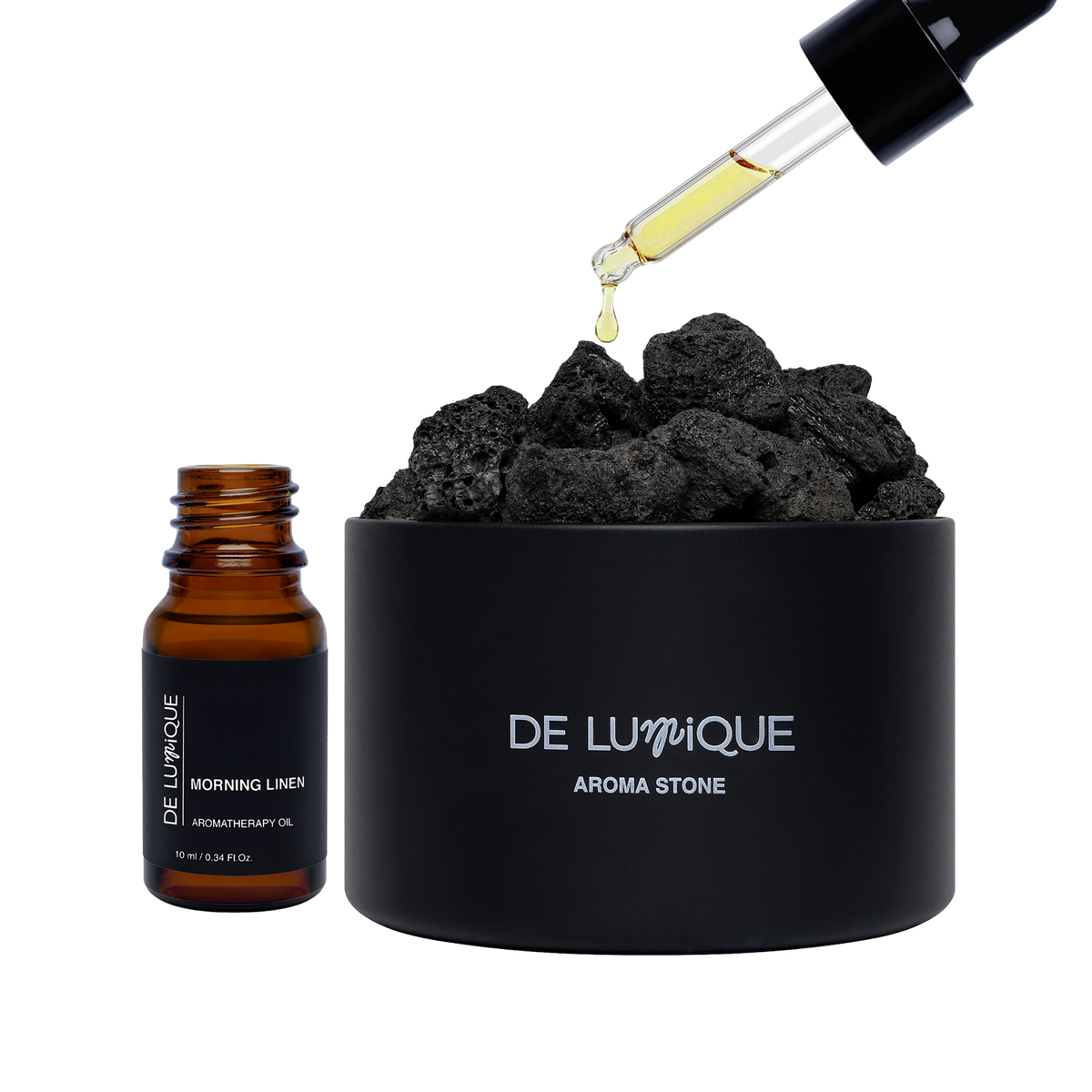 Aromatherapy Volcano Stone Set - Morning Linen-1