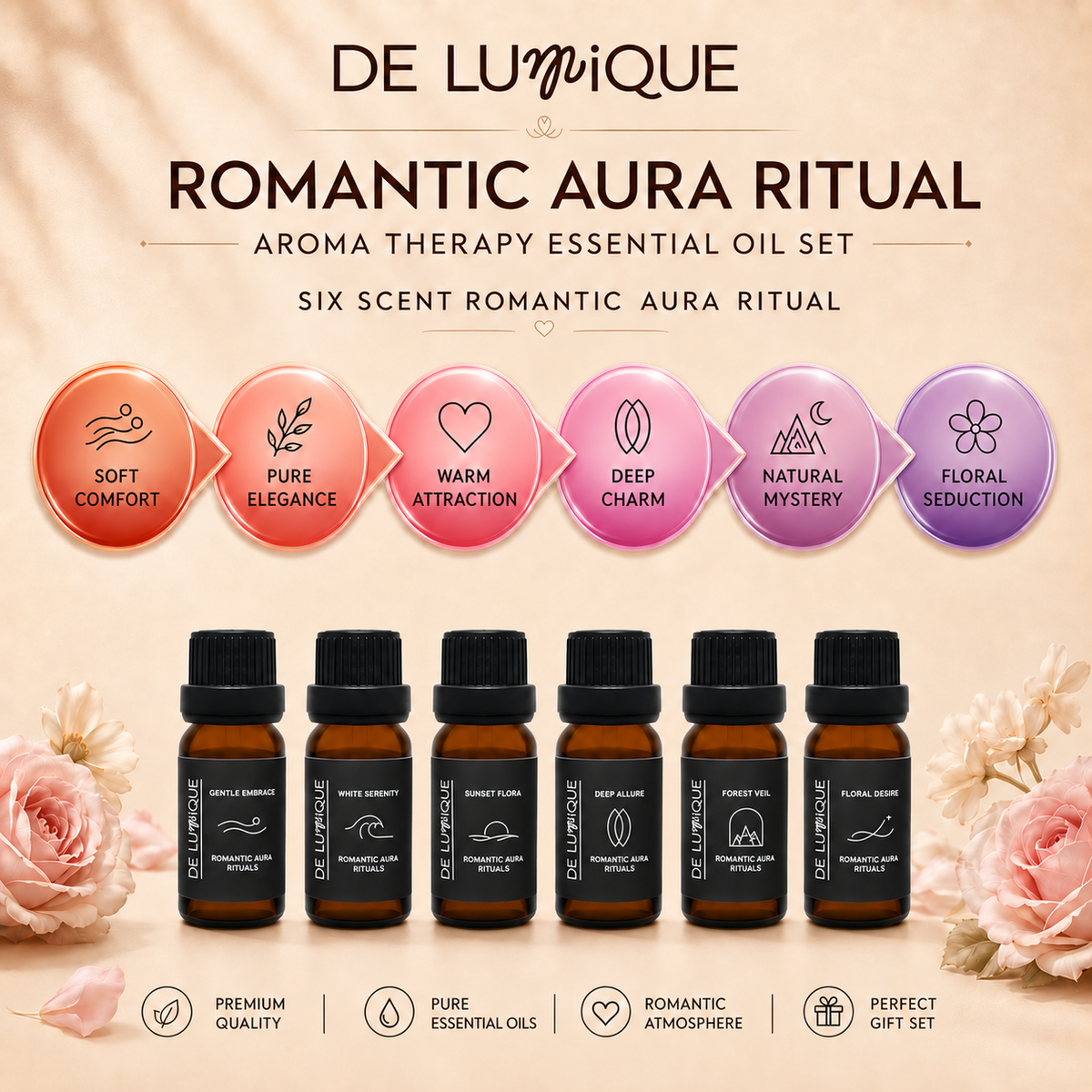 Aromatherapy Essential Oil Set - Romantic Aura Rituals-3