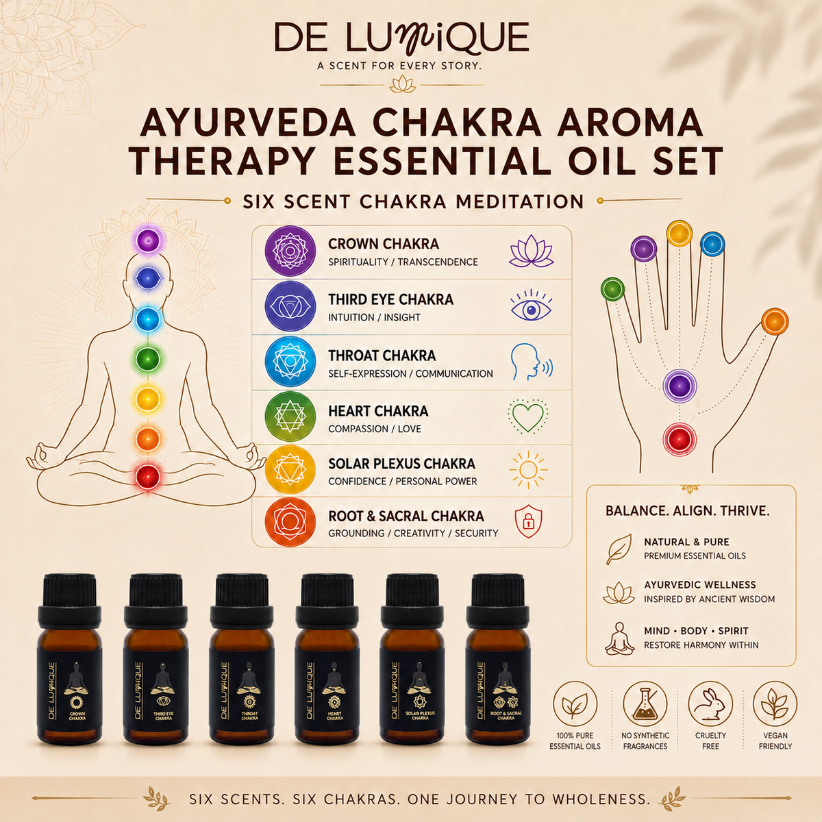 Aromatherapy Essential Oil Set - Ayurveda Chakra-3