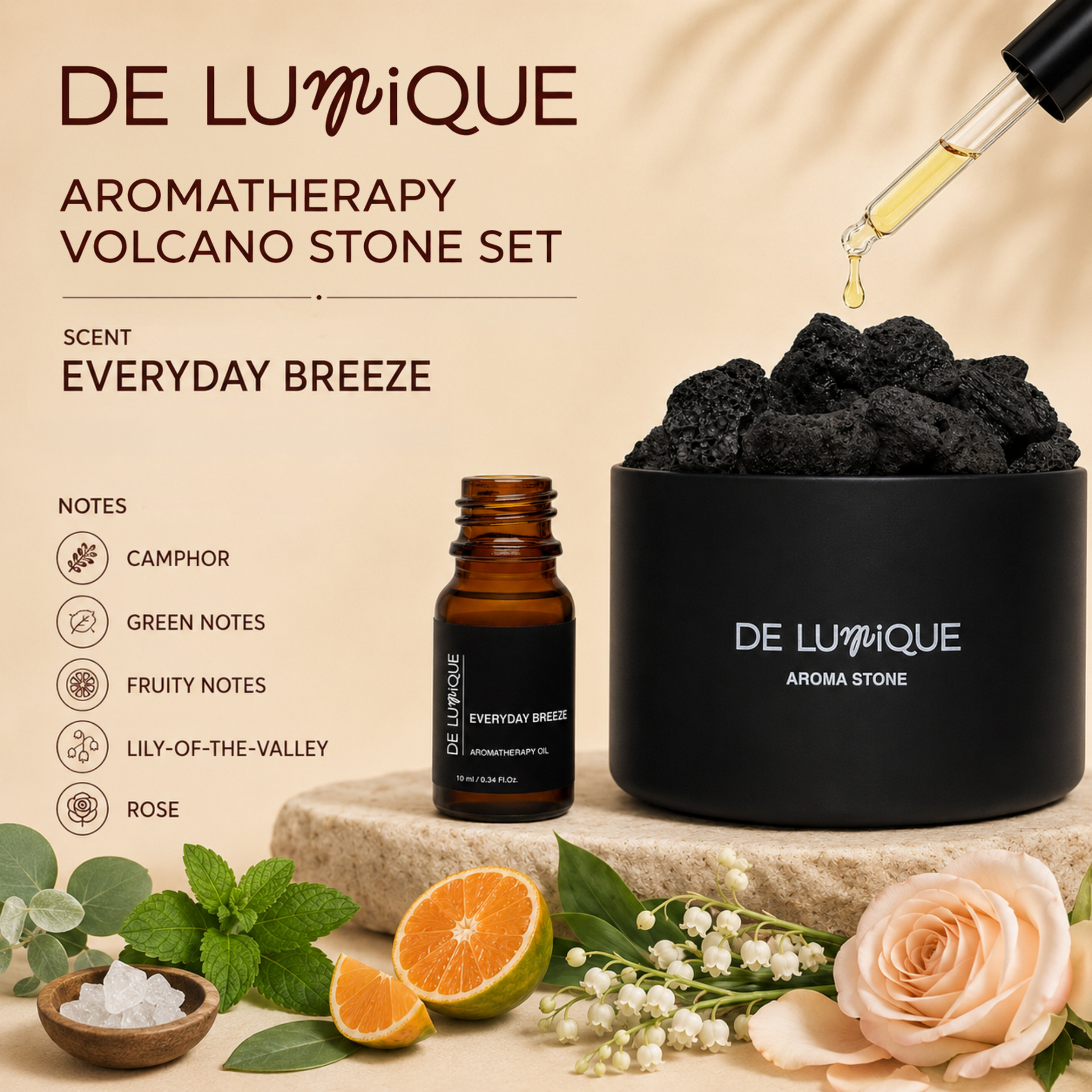 Aromatherapy Volcano Stone Set - Everyday Breeze-5