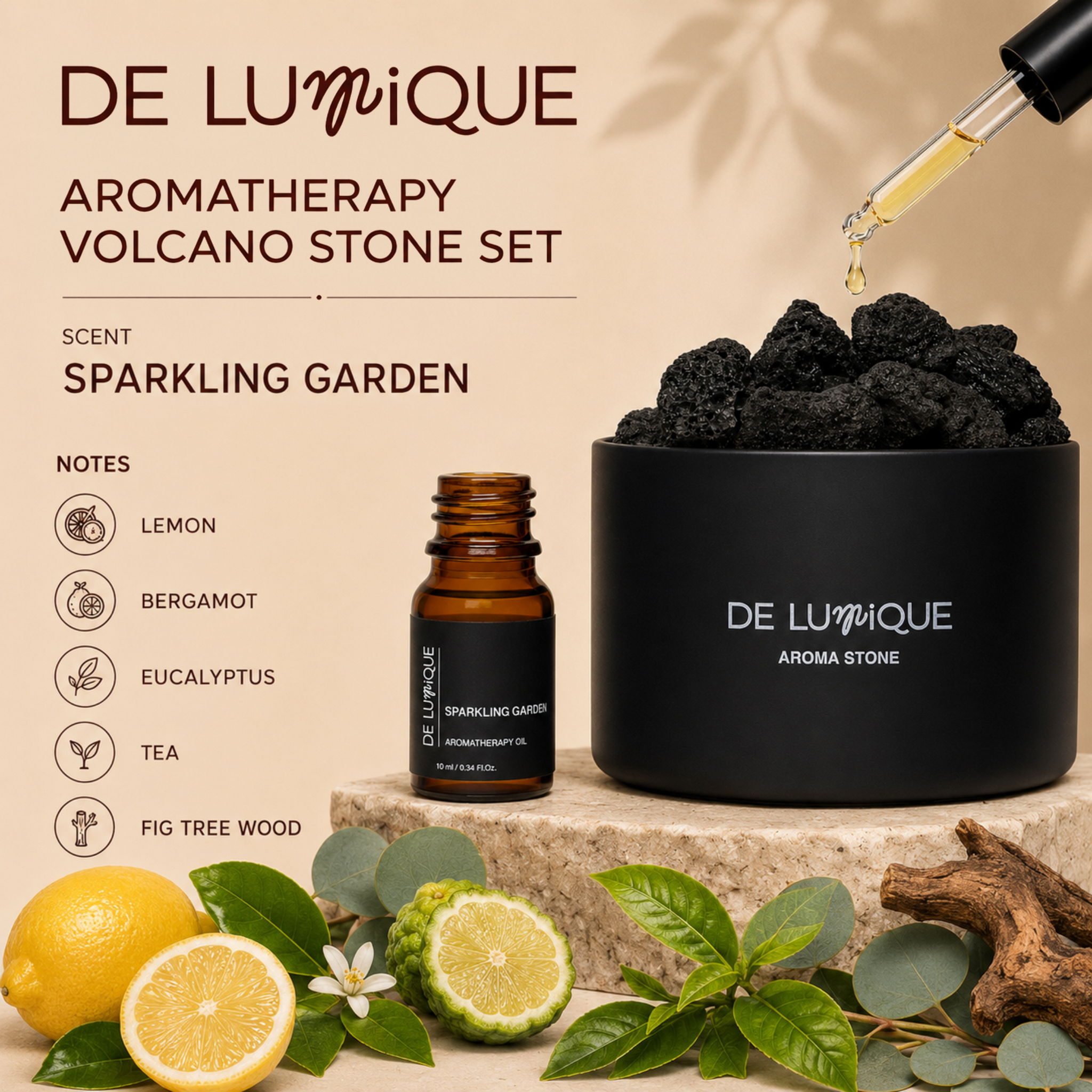Aromatherapy Volcano Stone Set - Sparkling Garden-5